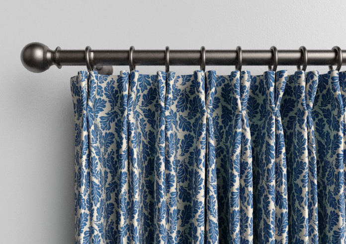 Land & Shore Oak Leaf, Blue - Made to Measure Curtains - Image 10
